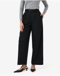 Forcast - Nadia Buckle Wide Leg Pants