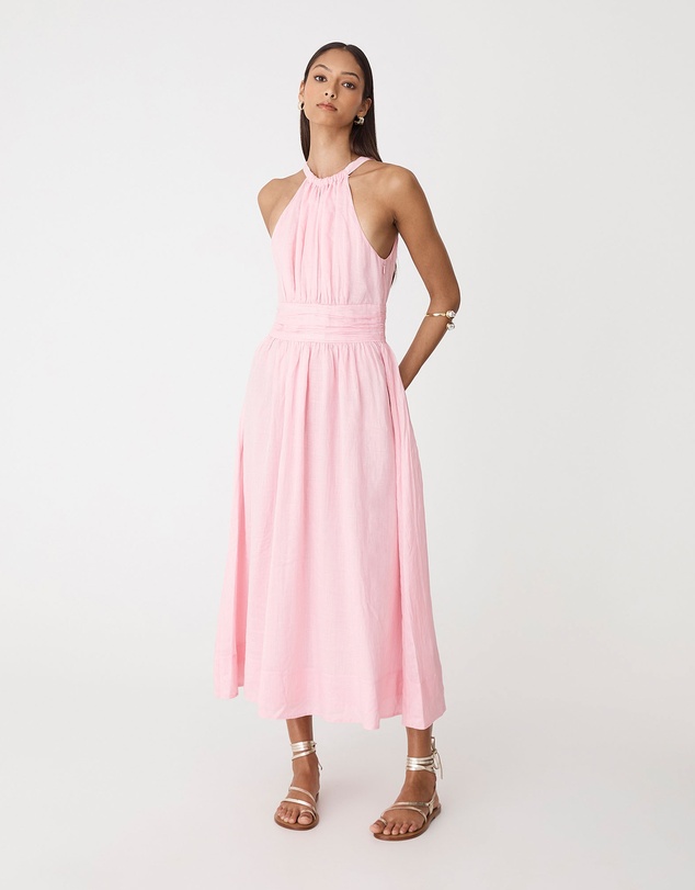 Forcast - Miami Gathered Neck Hemp Dress