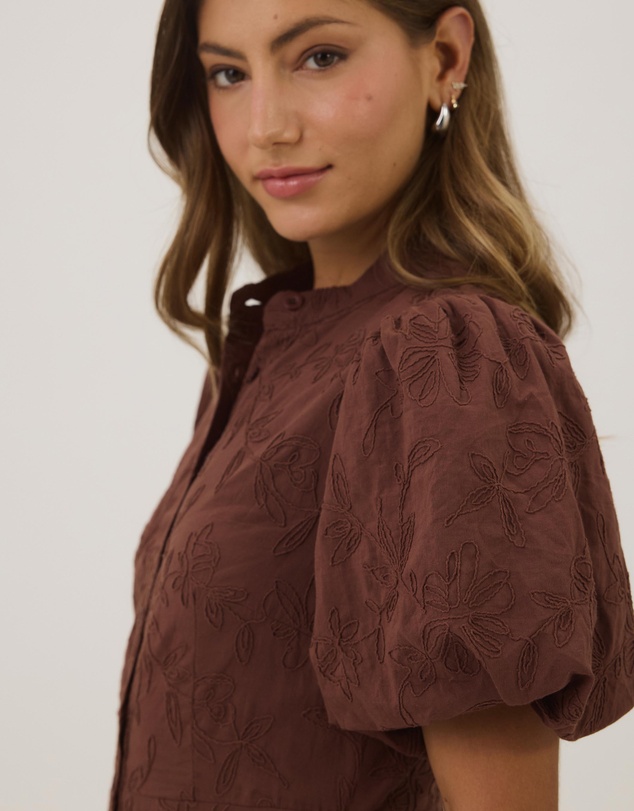 Atmos&Here - Pippa Puff Sleeve Midi Dress