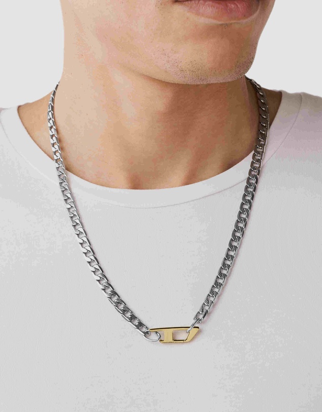 Diesel - Steel Silver-Tone Necklace