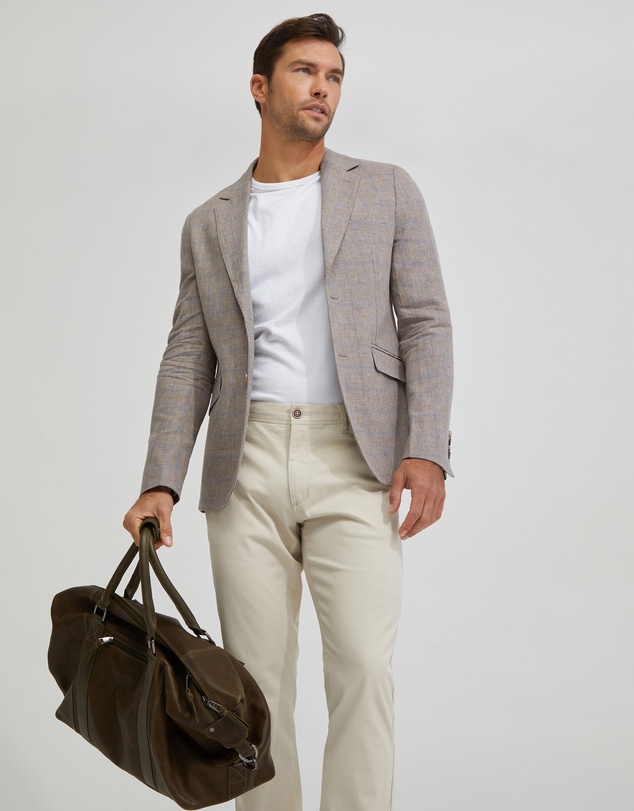 Oxford - Blake Linen Blend Check Blazer