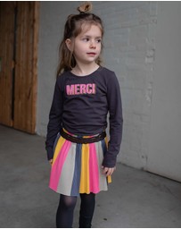 Quapi - Karen Long Sleeve Pleated Dress - Kids-Teens