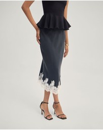 Oxford - Frieda Lace Trim Skirt