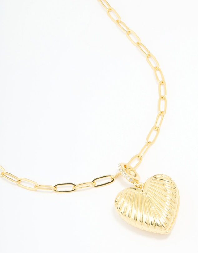 Lovisa - Gold Plated Diamante Heart Locket Necklace