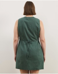 Atmos&Here Curvy - Juno Tailored Linen Blend Mini Dress