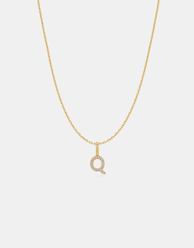 Ania Haie - Ania Haie Gold Letter Q Initial Necklace