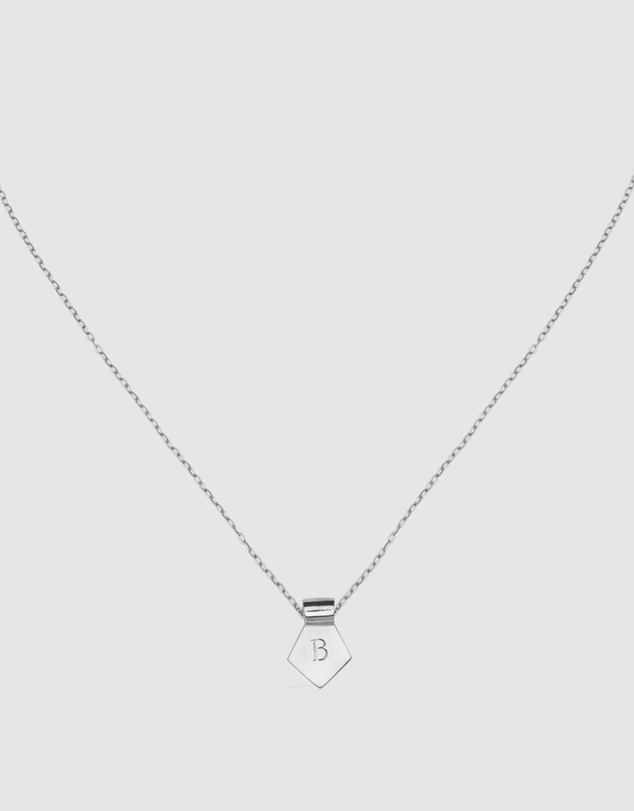 CA Jewellery - Letter B Pendant Necklace Silver