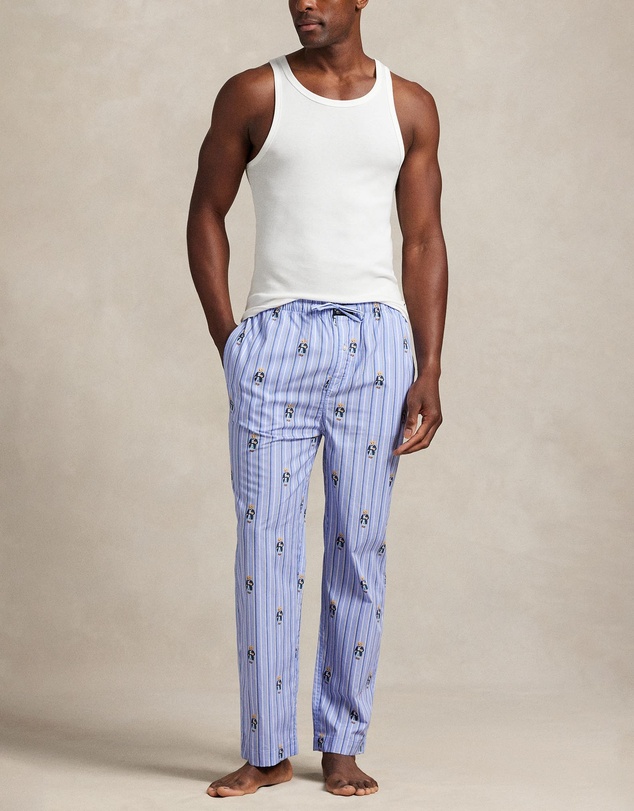 Polo Ralph Lauren - Polo Bear Striped Cotton Pajama Pants