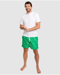Sant And Abel - Men's Golf Green Swim Shorts