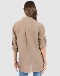 CAMIXA - Luna Oversize Linen Shirt
