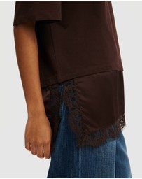 Cotton On - Satin Layered T-Shirt