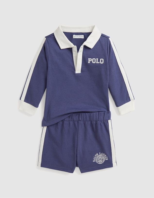 Polo Ralph Lauren - Logo Cotton Polo Shirt & Short Set - ICONIC EXCLUSIVE - Babies