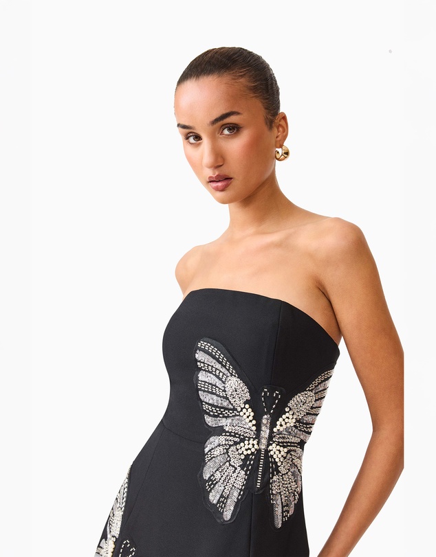 Elliatt - Mira Strapless Mini Dress in Black
