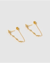 Izoa - Lyra Drop Stud Earrings