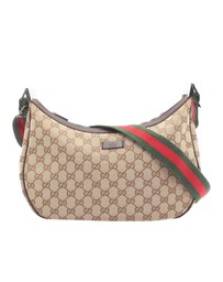Pre-Loved by Azura Reborn - Pre-Loved GG Canvas Web Half Moon Crossbody