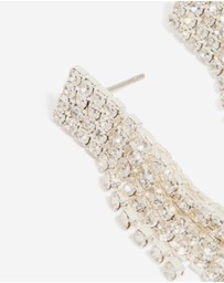 Lovisa - Silver Diamante Waterfall Drop Earrings