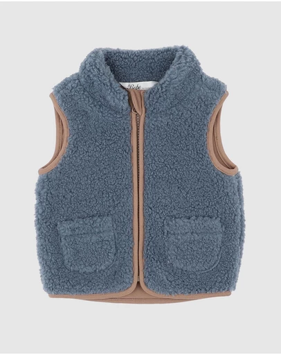 Bebe by Minihaha - Blue Sherpa Vest - Babies