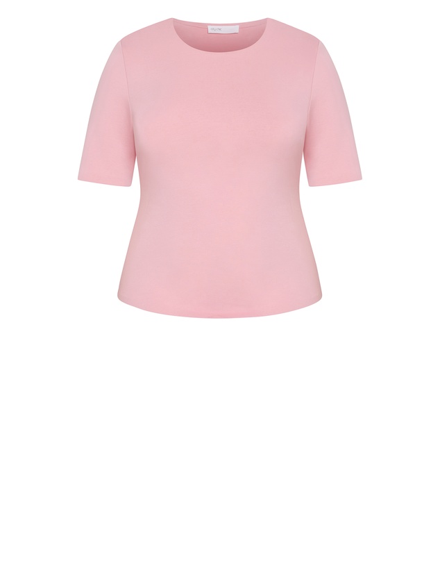City Chic - Plus size Cinched Side Tee - dusty pink