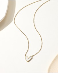 Mestige - Pearl Heart Necklace - 18K Gold Plated