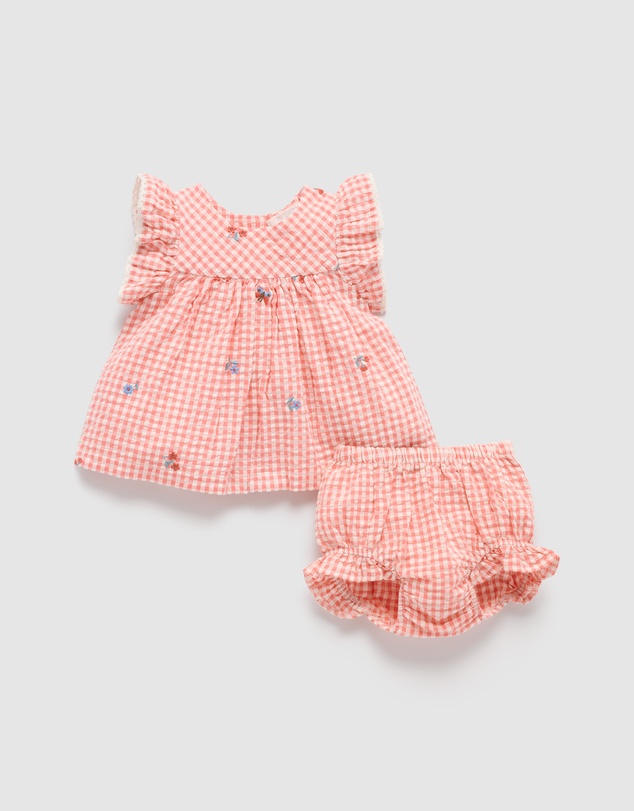 Purebaby - Gingham Set-Babies