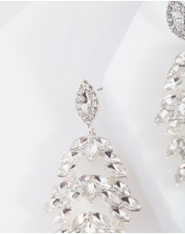 Lovisa - Silver Navette Stone Drop Earrings