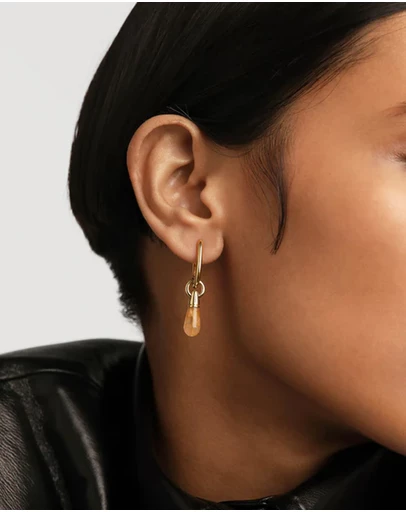 PDPAOLA - Yellow Aventurine Jupiter Single Hoop