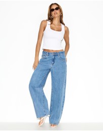 Dazie - Tokyo Mid Rise Relaxed Leg Jeans