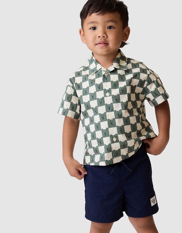 GAP - Short Sleeve Poplin Icon Top - Babies-Kids