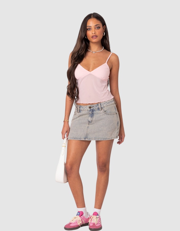 EDIKTED - Serafina Sheer Mesh Tank Top