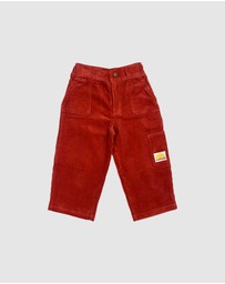 Banabae - Corduroy Carpenter Multi Pocket Pant - Cherry