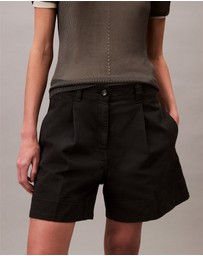 Calvin Klein - Cotton Stretch Pleated Shorts