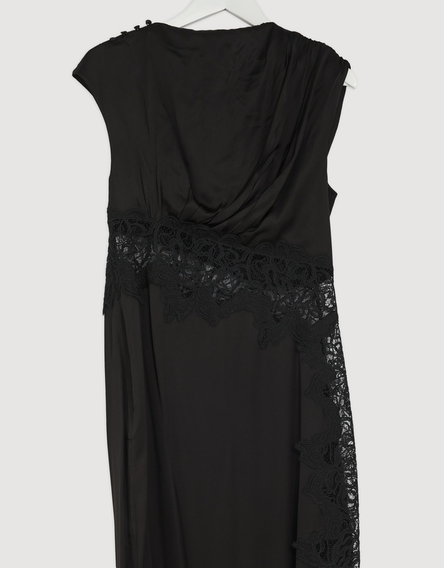 Revibe - Repaired Shona Joy Eniko Lace Gathered Maxi Dress - AU 10