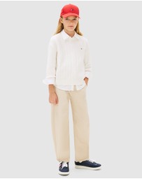 Tommy Hilfiger - Girls Pointelle Cable Knit Relaxed Jumper - Teens