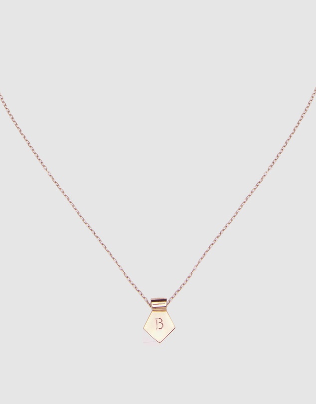 CA Jewellery - Letter B Pendant Necklace Rose Gold