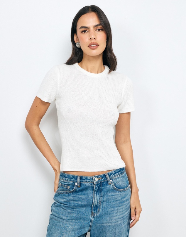 AERE - Vea Organic Cotton Textured Knit Tee