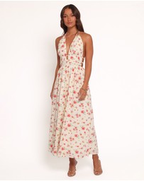 Petal & Pup - Wilder Halterneck Maxi Dress - Pink Floral