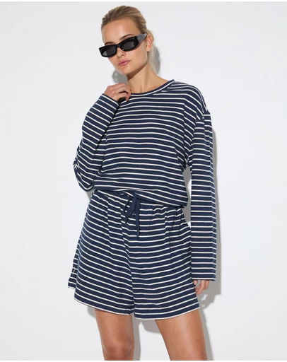 Zulu & Zephyr - Stripe Jersey Long Sleeve Top ICONIC EXCLUSIVE