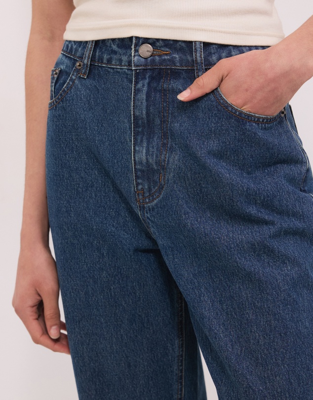 Calli - Romee High Rise Relaxed Straight Jeans