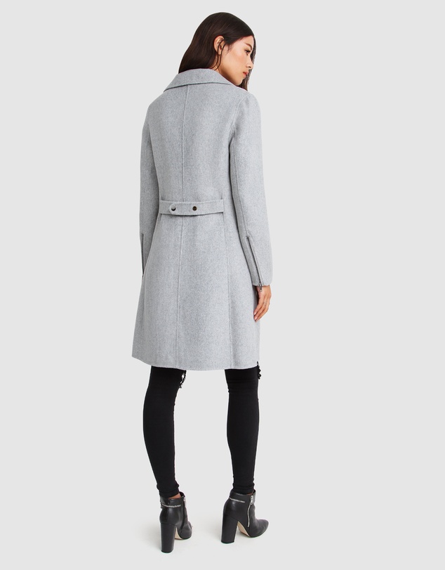 Belle & Bloom - Last Chance Wool Blend Moto Coat