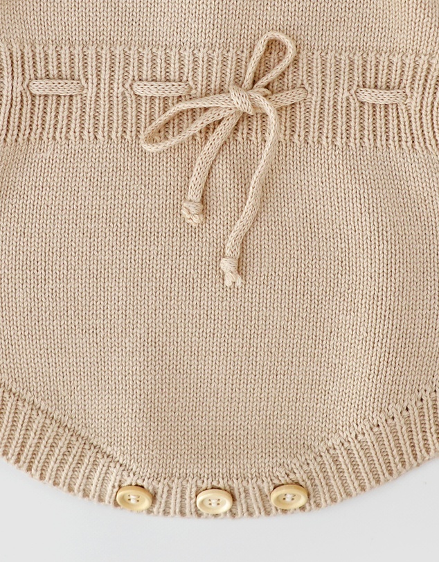 WITH LOVE FOR KIDS - Long Sleeve Knitted Romper - Babies