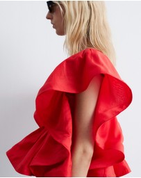 & Other Stories - Ruffle V-Neck Blouse