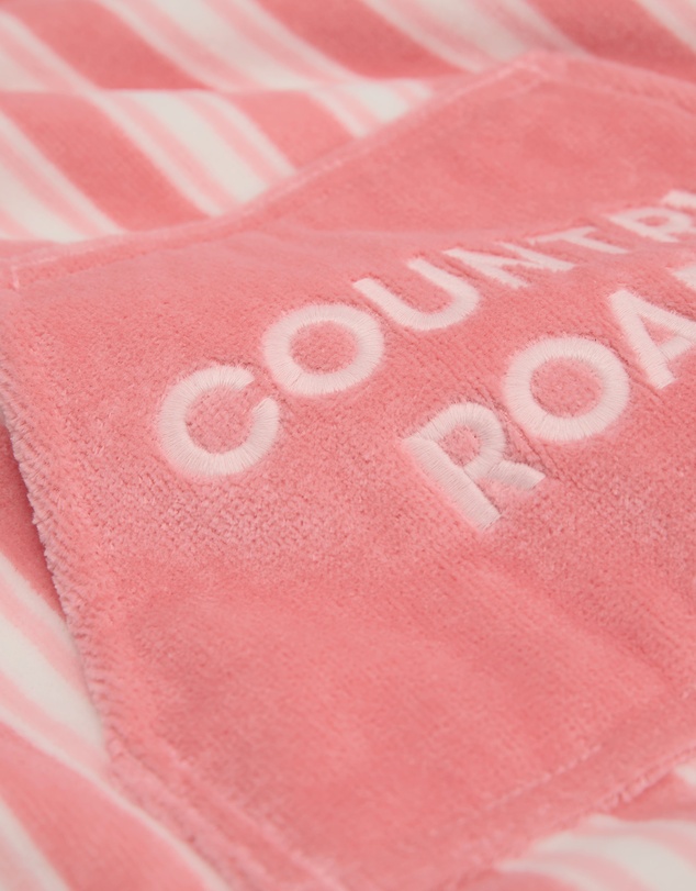Country Road - Cotton Stripe Logo Poncho