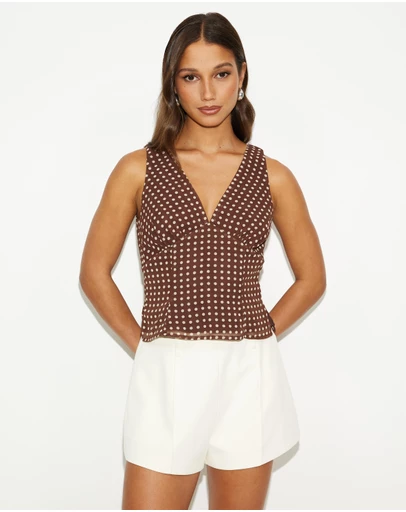 Dazie - Lottie Polka Dot Top