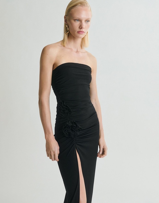 M.N.G - Sage Strapless Dress