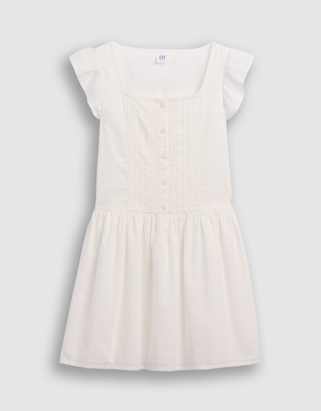 GAP - SS Lace Trim Dress - Teens