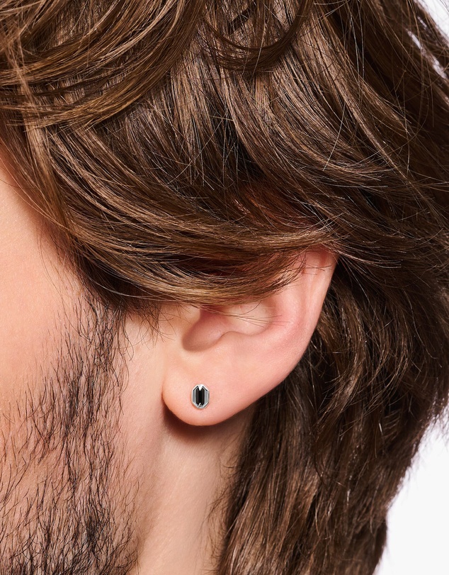 THOMAS SABO - Ear Studs Crocodile Eyes with Stones Silver Blackened