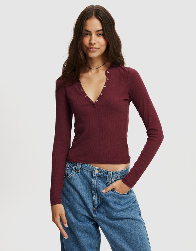Cotton On - Ryan Henley Long Sleeve Top