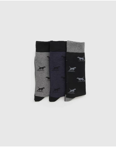 Rodd & Gunn - Dogs-A-Plenty Three Pack Socks