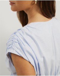 Atmos&Here - Belia Linen Blend Tie Front Top
