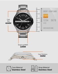 Armani Exchange - Silver-Tone Men's Analogue Watch